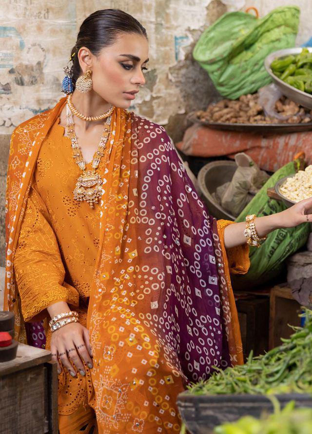 Matericotton lawn silk Fully Embroidered Chikankari