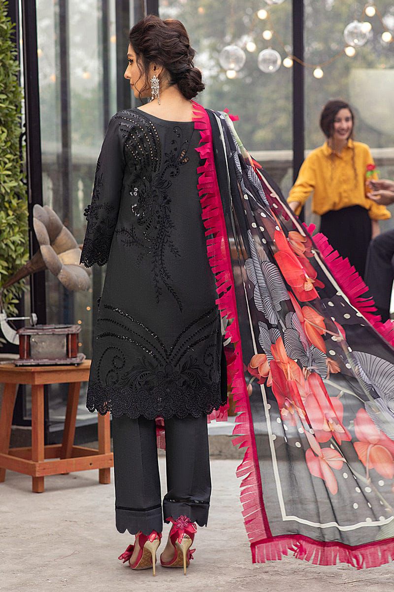 Full Embroidered Lawn Chikankari 3 piece suit