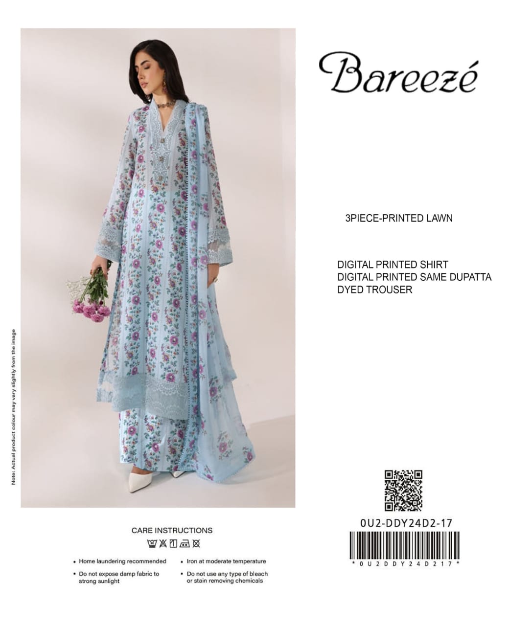 Bareeza 3pc Printed Lawn Collection&nbsp;