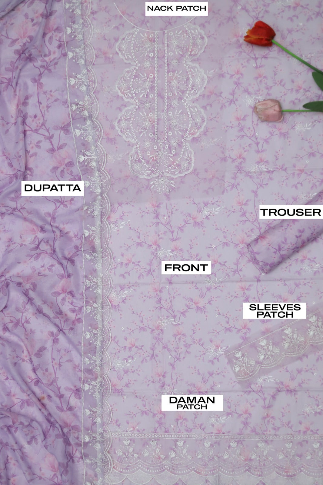 *Emb Digital Printed Swiss Voil Dupatta ready to wear*