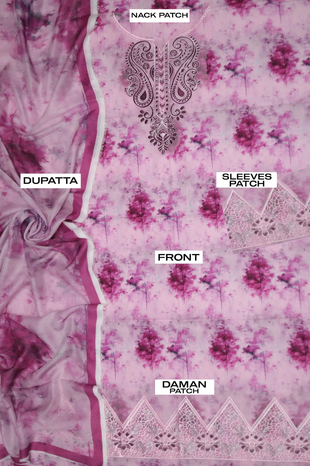 *Emb Digital Printed Swiss Voil Dupatta ready to wear*