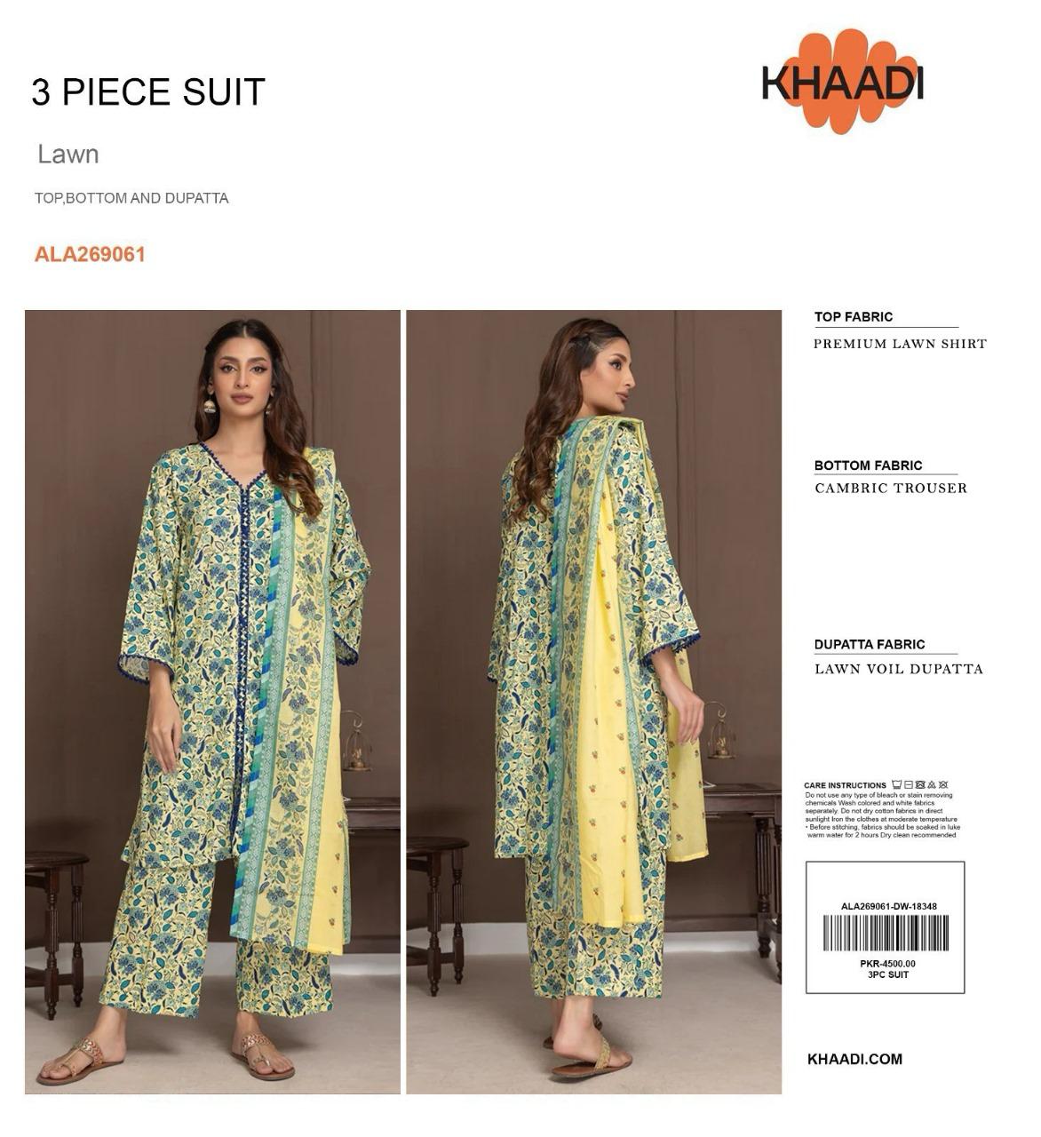 KHAADI DIDITAL PRINTED 3 PIECE