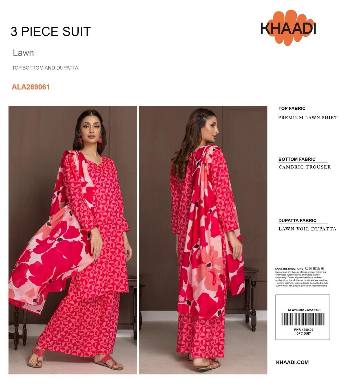 KHAADI DIDITAL PRINTED 3 PIECE