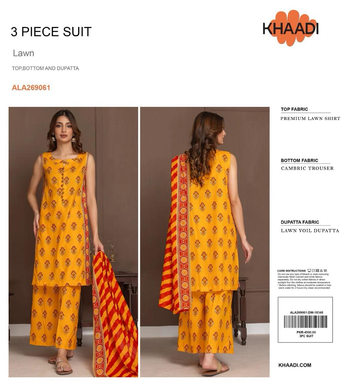 KHAADI DIDITAL PRINTED 3 PIECE