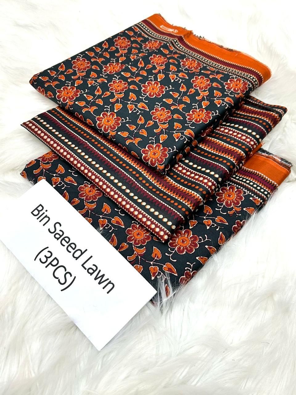 BIN SAEED LAWN 3 PIECE