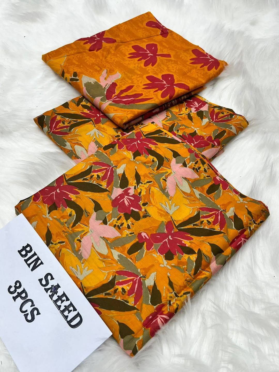 BIN SAEED LAWN 3 PIECE