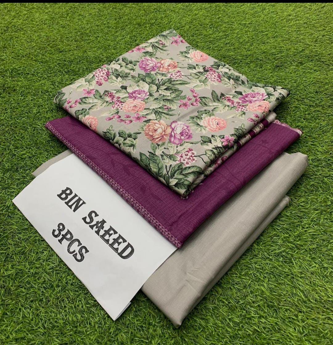 BIN SAEED LAWN 3 PIECE