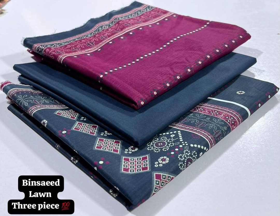 BIN SAEED LAWN 3 PIECE