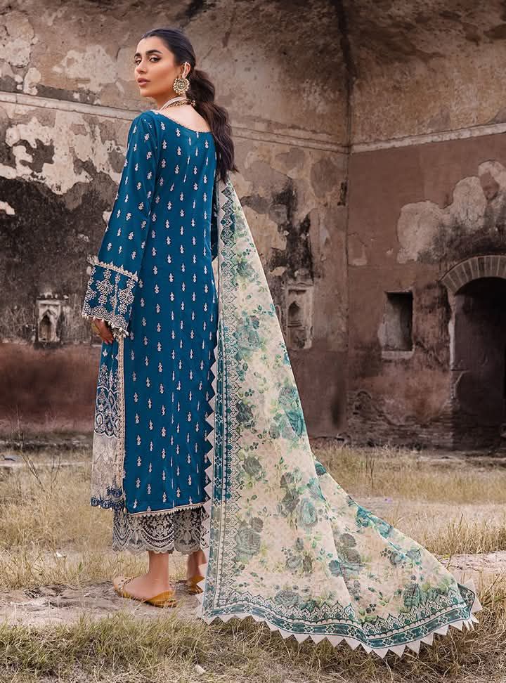 Lawn cotton with khaddi net digital print