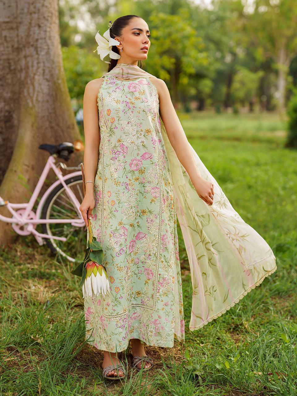 LAWN Fabric 3 piece Digital Printed Chiffon